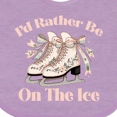 thumbnail image 4 of Inktastic Ice Skating Girls Figure Skater Id Rather Be on the Ice Girls Baby Bib, 4 of 4