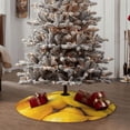 thumbnail image 4 of Lsque Ripe Yellow Lemon Print Christmas Tree Skirt with Ties and Velcro,Xmas Holiday Decorations, Adjustable Tree Skirt-36", 4 of 6