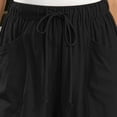 thumbnail image 7 of Pants for Women with Pockets 100% Cotton Decorative Button Drawstring Cropped Pants, 7 of 7