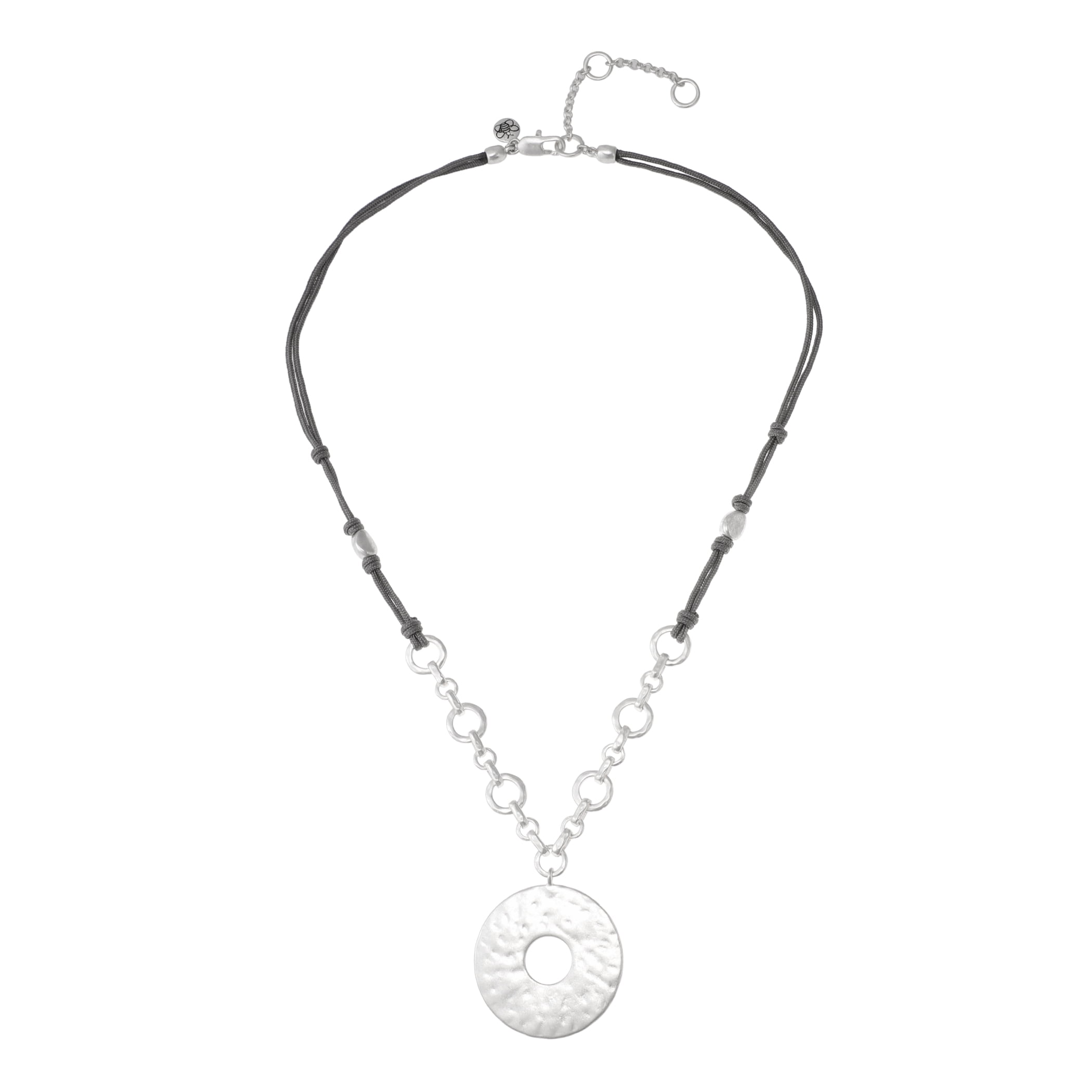 Bella Uno Women's Disc Pendant Necklace in Recycled Metal