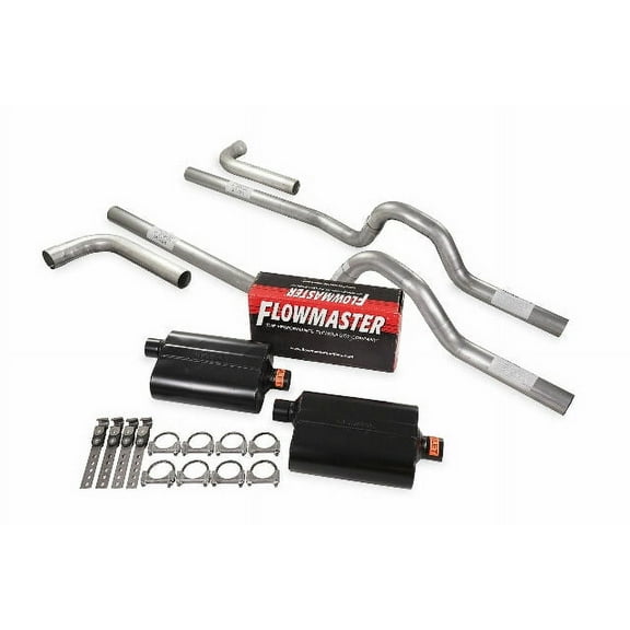 Dual Exhaust Kit 3" Flowmaster Super 40 Side Exit Fits 81-87 GM C/K 20 3/4 Ton
