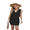 Black, variant on LYMAYTER Women's Summer Crochet Outfit Set V-Neck Top & Skirt 2-Piece Breathable Vacation S-XL