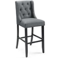 thumbnail image 2 of Modway Baronet Bar Stool Upholstered Fabric Set of 2 in Gray, 2 of 7