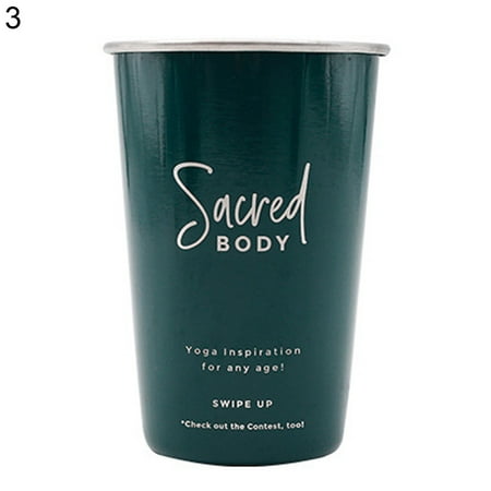 

Naturegr Food Grade 500ml Letter Printed Water Cups Compact Stainless Steel Stylish Portable Drink Tumbler Drinkware