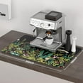 thumbnail image 2 of Coffee Mat, 16"x24" Flower Theme Coffee Bar Mat for Coffee Station Accessories and Organizer, Absorbent Dish Drying for Kitchen Counter, Cute Black Floral Coffee Bar Decor Coffee Machine Mat, 2 of 6