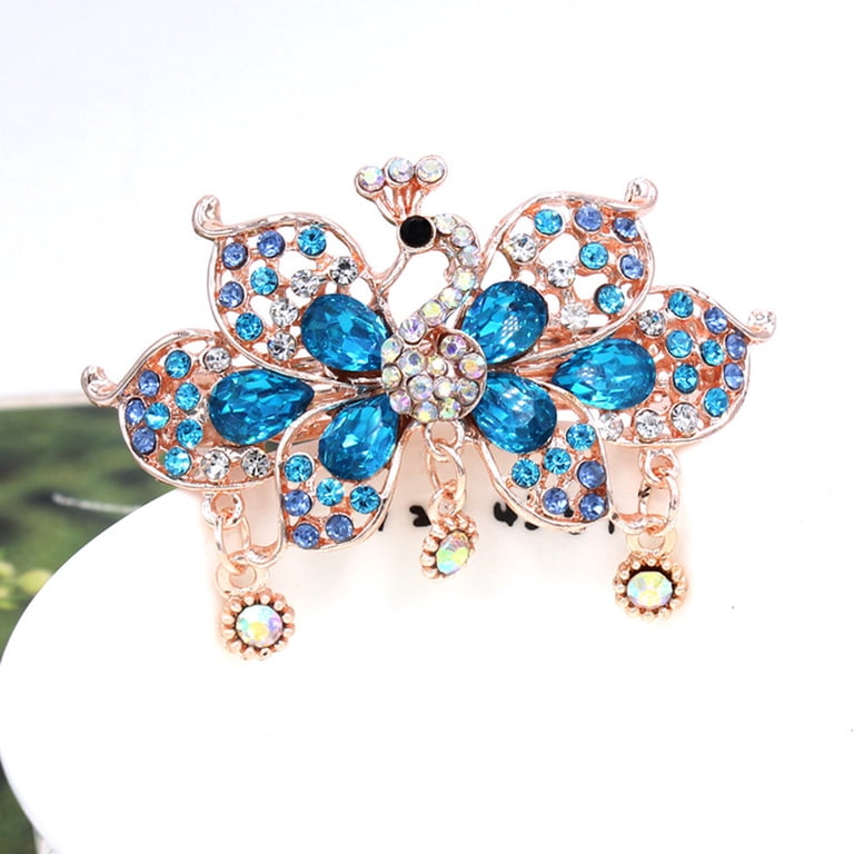 Meidiya 4Pcs/Set Crystal Rhinestones Hair Barrettes Flower  display picture 2