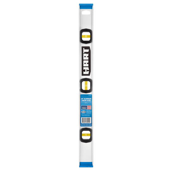 HART 24-inch Aluminum I-Beam Level with Top-Read Window, New Condition