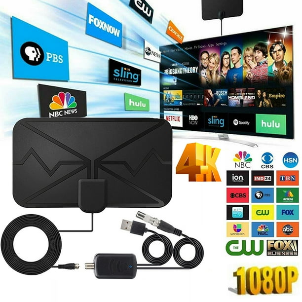 4K HD 1080P Indoor TV Antenna, 3600 Miles Long Range HDTV Amplified