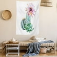thumbnail image 2 of Cactus Tapestry, Cactus Spikes Flower in Hot Mexican Desert Sand Botanical Natural Image, Wall Hanging for Bedroom Living Room Dorm Decor, 40W X 60L Inches, Pink Green and Blue, by Ambesonne, 2 of 5