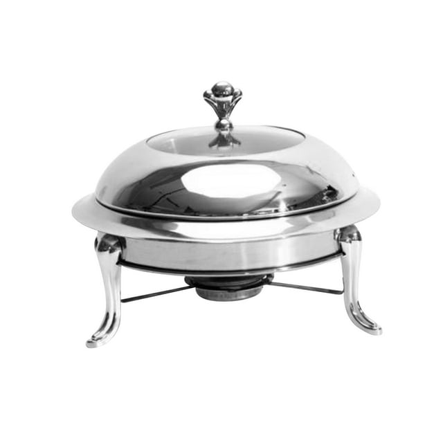 Plat à Réchaud, Plat à Réchaud en Acier Inoxydable Petit Chaudron, Plateau Chauffant pour Alcool Grande Capacité, Ensembles de Réchauds de Buffet pour Fêtes Dîners Traiteur, Poêles Alimentaires Chaudière à Combustible Solide Petite 18 cm