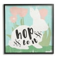 thumbnail image 2 of Stupell Industries Hop To It Easter Bunny Phrase Spring Tulips, 17 x 17,Design by Daphne Polselli, 2 of 5