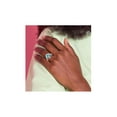 thumbnail image 4 of 2.70 Carat (Ctw) Blue Topaz Ring in Antiqued Sterling Silver with 14K Gold Accent Hearts for Women, 4 of 6