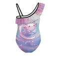 thumbnail image 5 of Uorisanigo Bathing Suits for Girls Size 3-4 Quick Dry Adjustable Strap Beach Swimwear One Piece Axolotls Pool Party Summer Vacation Bathing Suit, 5 of 7