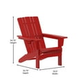 thumbnail image 5 of Flash Furniture Halifax Adirondack Chair with Cup Holder Red 4/Pack (4LEHMP104510RD), 5 of 9
