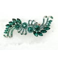 thumbnail image 5 of Faship Gorgeous Emerald Green Crystal Hair Barrette Clip, 5 of 6