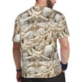 thumbnail image 2 of Wukai Starfish and Sea Shells Print Men's Short-Sleeved Mesh T-Shirt,Quick-Dry Short Sleeve Workout T-Shirt-X-Small, 2 of 8