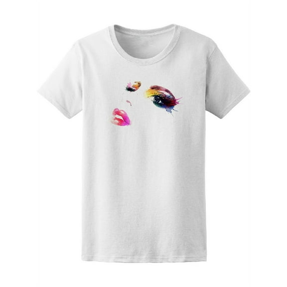 Colorful Watercolor Woman Portrait T-Shirt Men -Image by Shutterstock, Female Large