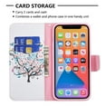 thumbnail image 4 of Wallet Case for iPhone 13 Pro, PU Leather Flip Cover Folio Magnetic Closure Slim Shell Dual Layer Heavy Duty Protective Bumper Card Holder Book Case for Apple iPhone 13 Pro,Flower Tree, 4 of 7