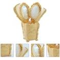 thumbnail image 4 of 1set Smooth Hair Comb Portable Hair Styling Comb Salon Hairbrush with Mirror, 4 of 8