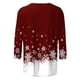 thumbnail image 3 of Camisetas de Navidad para Mujeres, 3/4 Manga Cuello Redondo Blusa con Estampado de Vacaciones, Top de Moda Casual, 3 of 5
