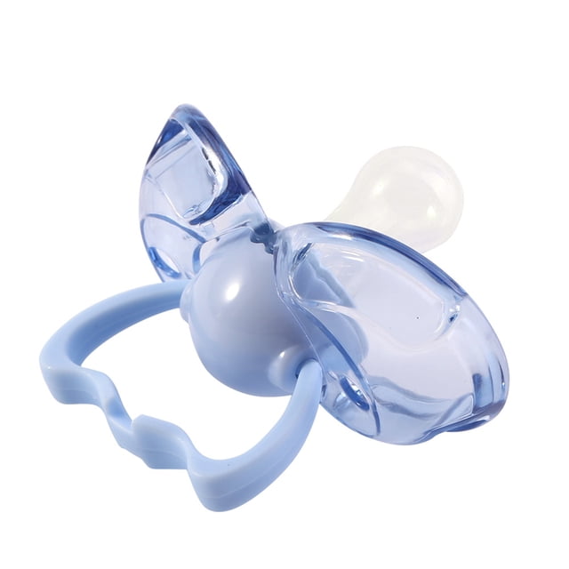 Chupete Antipolvo de Silicona Para Bebé Recién Nacido, Chupete Para Pezón Con Cierre Autico, Cabeza Redonda Azul