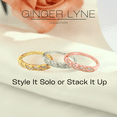 thumbnail image 2 of Seraphina Wedding Band for Women Sterling Silver CZ Anniversary Half Eternity Band Stackable by Ginger Lyne, 2 of 5