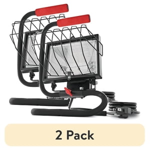 Hyper Tough Portable Halogen Work Light, 4500 Lumens (2-Pack)
