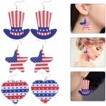 thumbnail image 4 of 3 Pairs of Independence Day Ear Jewelries Ear Rings Beautiful Stylish Ear Bobs, 4 of 8