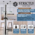 thumbnail image 6 of Strictly Sinks Modern Pull Down Kitchen Faucet 360° Swivelling Spout, Stainless Steel Faucet with Spray & Stream Modes (Brushed Nickel), 6 of 8