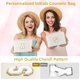 thumbnail image 2 of Personalized Initial Makeup Bag, Preppy Patch White Cosmetic Bag PU Leather Waterproof Make Up Bag with Chenille Letter Makeup Pouch for, 2 of 5