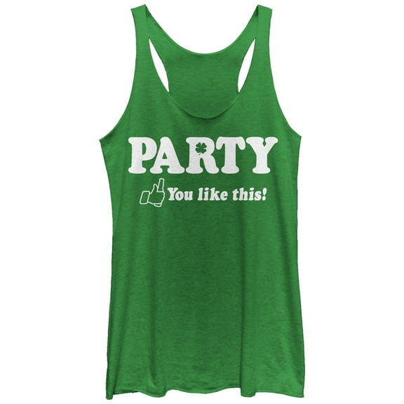 Women's Lost Gods You Like This Party  Racerback Tank Top Envy Green X Large