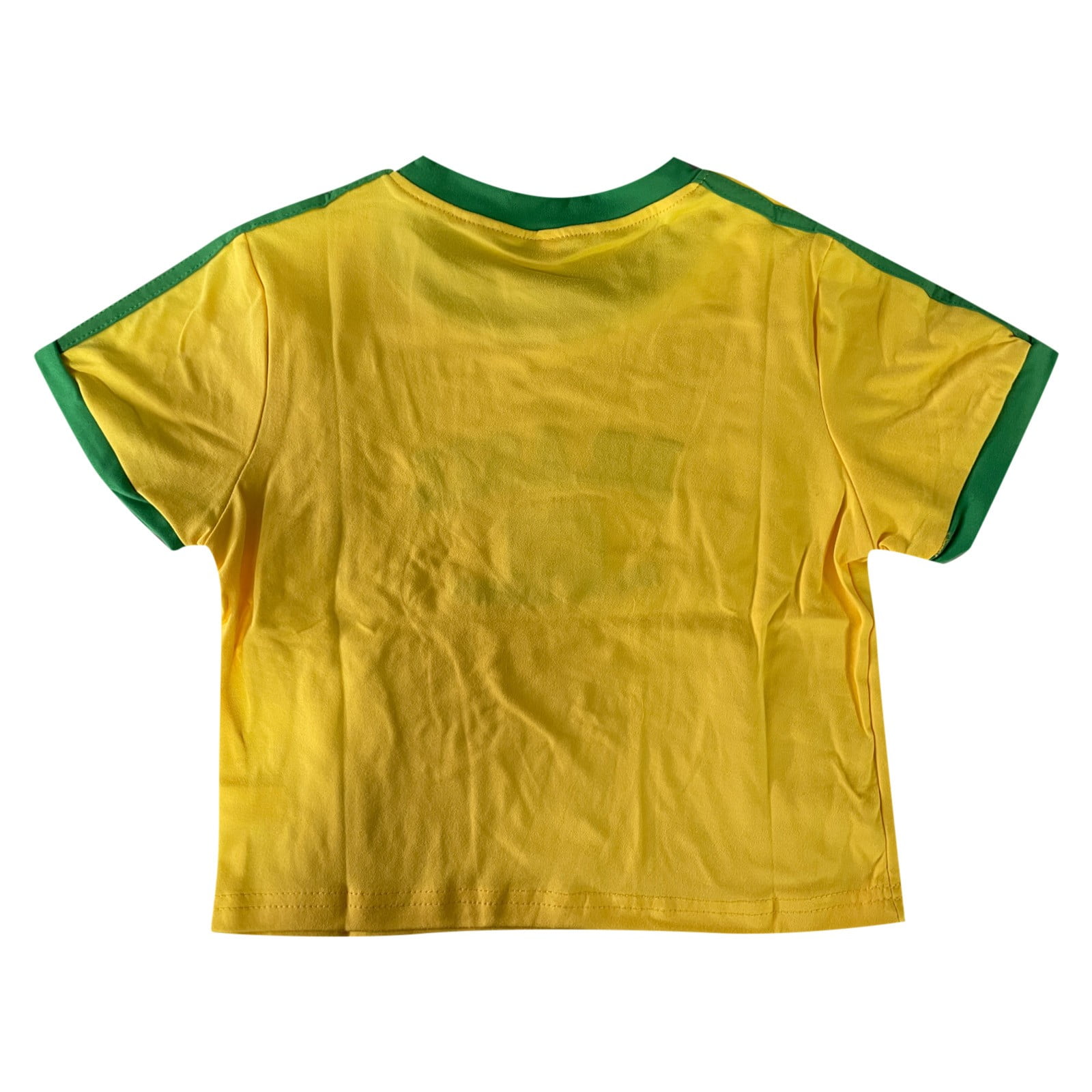 Bibifish Womens T-Shirts Brazil Short Sleeve Crop T Shirts Slim Fit Classic Crew Neck Graphic Tees Vintage 90s Streetwear Shirts
