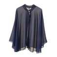 thumbnail image 2 of Guardoinrt Châle en Chiffon pour Femmes Protection Solaire Châle pour Robe de Soirée Rose Rouge Bleu Foncé 200x68cm, 2 of 6