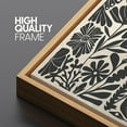 thumbnail image 5 of IDEA4WALL Extra Large Framed Canvas Print Wall Art Floral Silhouette Elegant Black & White Botanical Retro Artwork Nature Wilderness Fine Art Vintage Decor for Home Decoration - 60"x30", 5 of 5