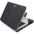 thumbnail image 3 of Mosiso MacBook Pro 16 inch Case 2025-2021 M4 A3403 A3186 M3 A2991 M2 A2780 M1 A2485 Pro Max, PU Leather Folio Protective Stand Cover Sleeve with Keyboard Cover, Space Gray, 3 of 7