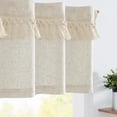 thumbnail image 1 of Cortina Jinchan Boho con borlas de lino, 46 x 18 cm, color beige, 1 of 8