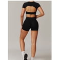 thumbnail image 2 of Conjuntos de entrenamiento for mujer, 2 piezas, sujetador deportivo, camiseta sin mangas, polainas de cintura alta, gimnasio, Yoga, ropa activa, Top de entrenamiento for mujer, 2 of 6