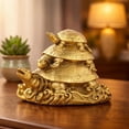 thumbnail image 6 of Pyrite Crystal Turtle Figurine, Tortoise Shell Decor for Home Office Desk Shelf, Feng Shui Style Tortoise Living Room Table Display Shelf Gift, 6 of 7