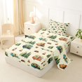 thumbnail image 2 of Manfei Woodland Camping Print Twin Sheets,Green Trees Bedding,3-Piece,1 Fitted Sheet and 1 Pillowcase, 2 of 6