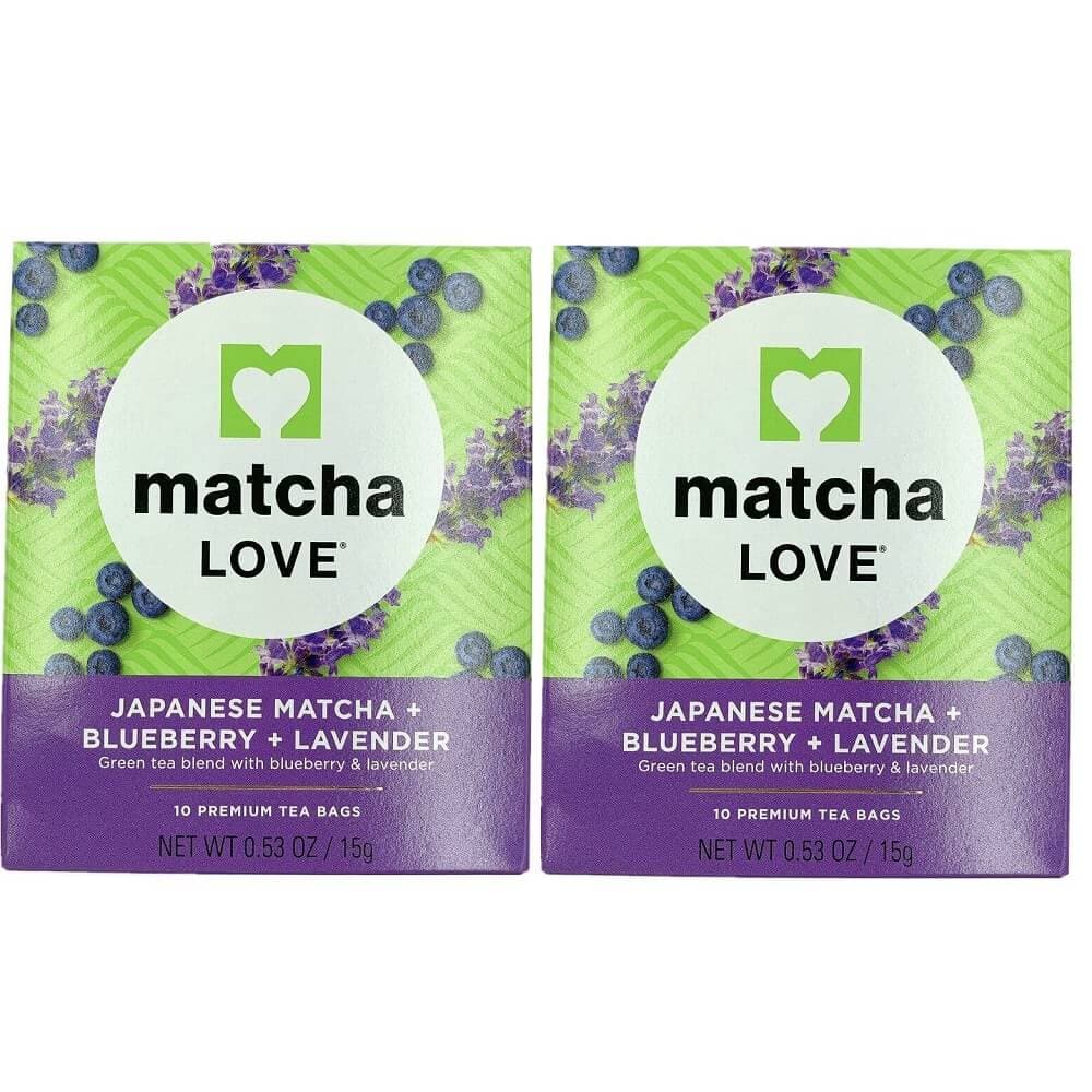 Matcha LOVE Japanese Matcha, Blueberry, Lavender Tea (10 Teabags
