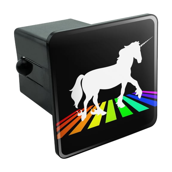 Unicorn Crossing Rainbow Tow Trailer Hitch Cover Plug Insert