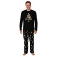 thumbnail image 3 of Jenny Cat Christmas Tree Matching Christmas Pjs For Family And Cat, Black Long Sleeve Set, 2 Pieces With Plus Size, 3 of 7