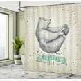 thumbnail image 5 of Ambesonne Yoga Shower Curtain, Meditating Bear Calm Life, 69"Wx84"L, Cream Black Green, 5 of 5