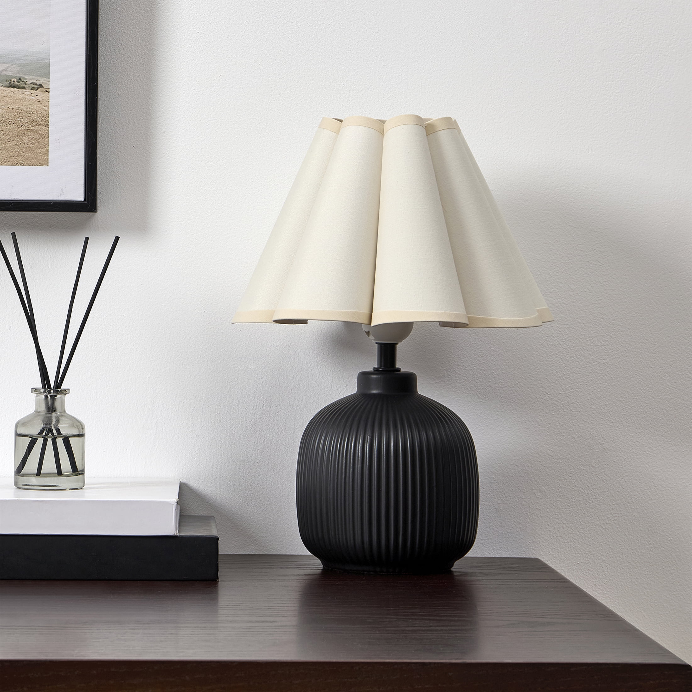 Home Decor Collection 12.5" Black Ceramic Table Lamp