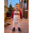 thumbnail image 3 of RUINIXCW Toddler Baby Christmas Outfit Waffle Long Sleeve Sweatshirt and Pants 2Pcs, 3 of 6