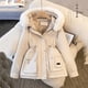 thumbnail image 5 of Parka de nieve con capucha de piel desmontable para mujer, cuello de piel grande, chaqueta acolchada de algodón, ropa de abrigo con capucha de piel peluda para mujer, invierno, nuevo, 5 of 5