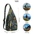 thumbnail image 3 of Nautical Crab Shoulder Bag - Vintage Black & White Marine Design with Watercolor Crab, Durable Water-resistant Sling Pack for Coastal Enthusiasts (Men & Women), 3 of 4