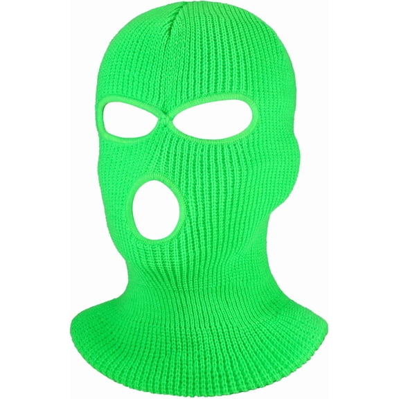 3 Holes Ski Mask Full Face Cover Outdoor Balaclava Winter Knitted Neck Gaiter for Halloween Sports Cycling
