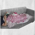thumbnail image 6 of Ying Yang Soft Flannel Fleece Throw Blanket, Traditional Yin Yang with Tao Mandala Pattern Floral Style Design, Cozy Plush for Indoor and Outdoor Use, 70" x 90", Pink, by Ambesonne, 6 of 6