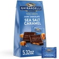 thumbnail image 3 of (10 pack) GHIRARDELLI Dark Chocolate Candy SQUARES with Sea Salt Caramel Filling, 5.32 oz Bag, 3 of 15